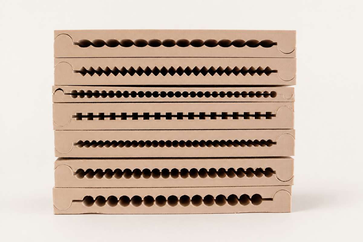 Silver Clay Pattern Rollers Set